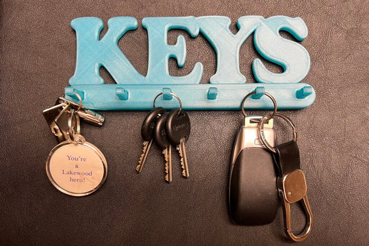 Personalized Keyring Holder/Hanger with Removable Pegs (Wall Mount) | Last Name, Business Name, Phrase | Non-Custom Options offered as well